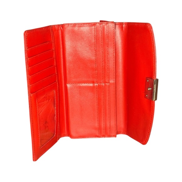 Y2K Red Patent Croc Embossed Wallet - Picture 5 of 10